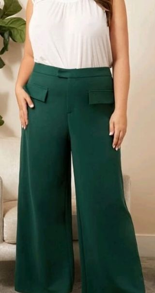 Pantalón Palazzo Verde Talla 50