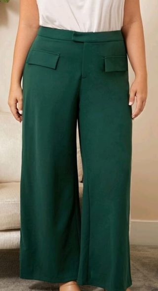 Pantalón Palazzo Verde Talla 50