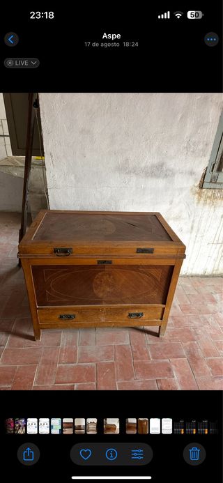 Baúl arcón antiguo de madera