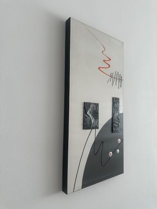 Cuadro moderno óleo con reliefe