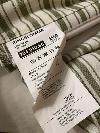 Estor Ikea Verde y Blanco