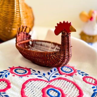Par de Cestas Gallina Mimbre