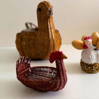 Par de Cestas Gallina Mimbre