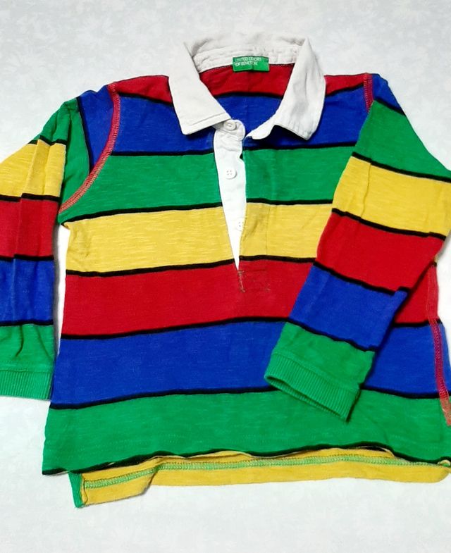 Polo Benetton rayas colores