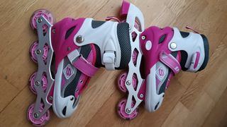 Patines Sport Niña Rosa y Blanco talla 35-38

