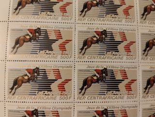 24 Sellos República Centroafricana Olimpiada 1982
