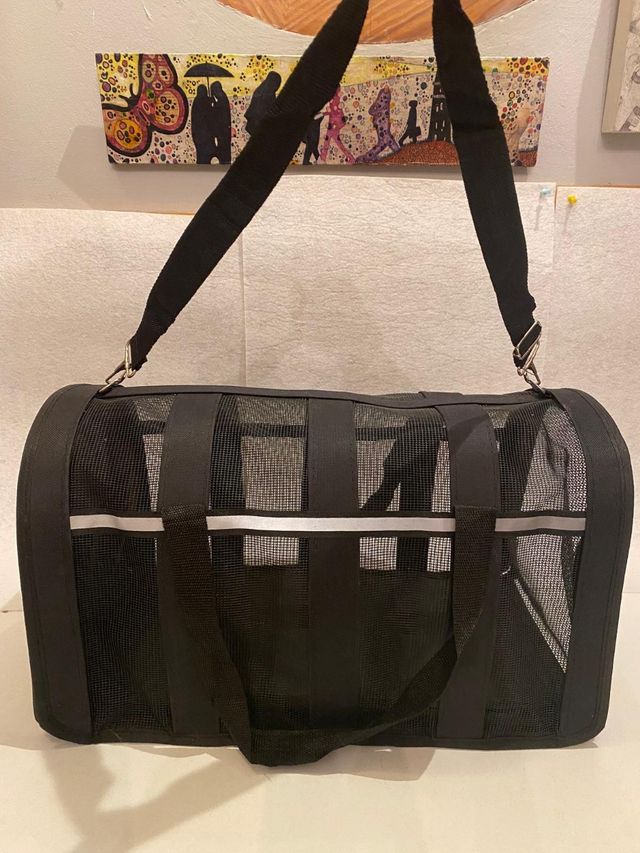 Transportín para mascotas negro