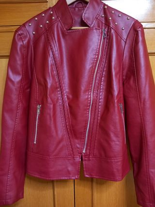 Chaqueta de Moto Roja para mujer