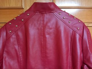 Chaqueta de Moto Roja para mujer