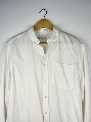 Camisa Zara Linho Branca M