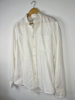 Camisa Zara Linho Branca M