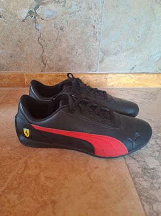 Tenis Puma Ferrari Negros y Rojos
