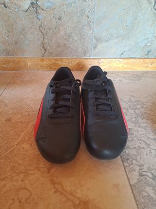 Tenis Puma Ferrari Negros y Rojos