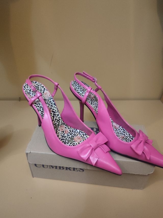 Zapatos Sandalia Rosa con Lazo