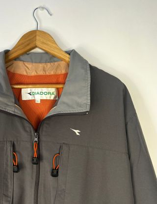 Casaco Diadora Vintage Cinza Tamanho L