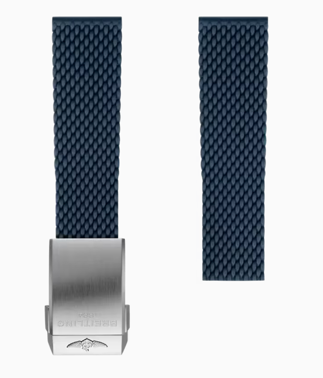 Deployante Malla Azul Breitling con Cierre