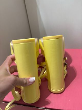 Tacones Amarillos Nuevos Plataforma