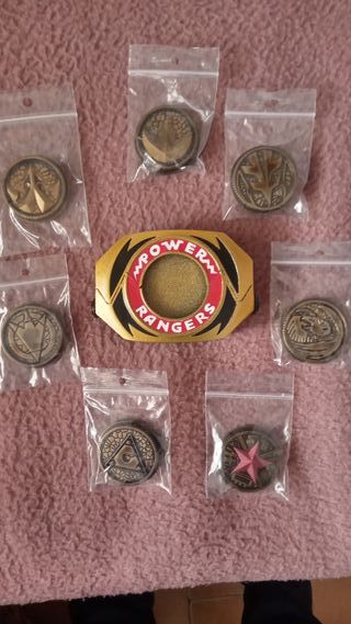 Replica Morpher Dorado y Monedas Power Rangers