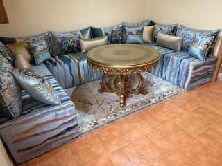 Sofá Marroquí Beige y Dorado