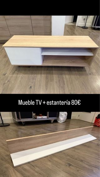 Mueble TV y estantería 80€