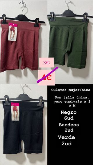 Culotes mujer/niña talla única
