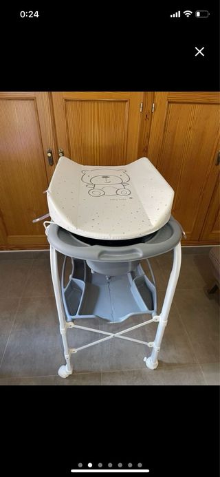 Bañera para bebé con cambiador