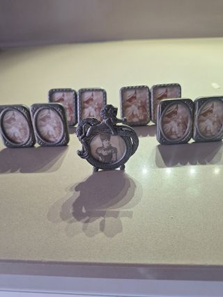 Conjunto 5 porta fotos antiguos