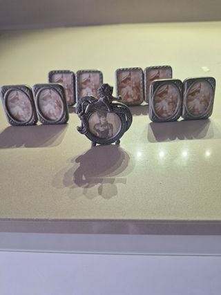 Conjunto 5 porta fotos antiguos