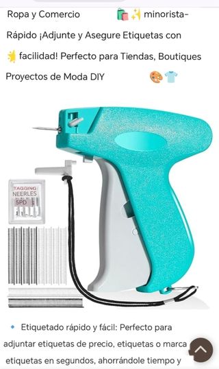 Pistola Etiquetadora Ropa Rosa + 5000 Etiquetas