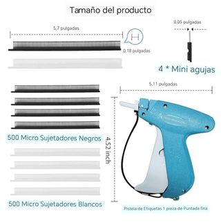 Pistola Etiquetadora Ropa Rosa + 5000 Etiquetas