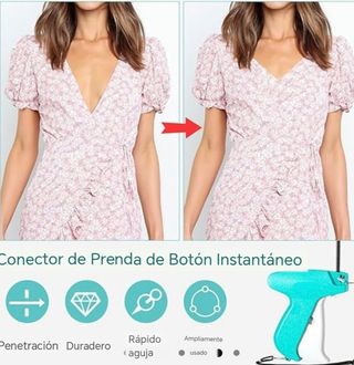 Pistola Etiquetadora Ropa Rosa + 5000 Etiquetas
