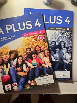 Libro de frances nivel B1.
À plus 4 - Éd. Macmill