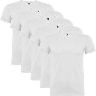 Pack 5 Camisetas Algodón Blancas Roly Beagle