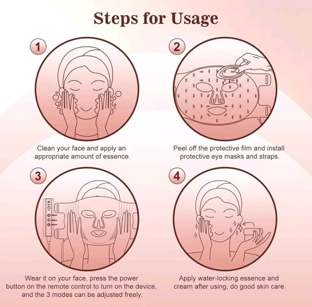 ¡SÓLO HOY! Máscara Facial LED COLÁGENO Negra