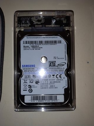 Disco Duro externo Samsung 2.5 500GB + Funda