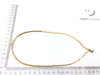 gargantilla oro 18k con piedra con diamante 22cm