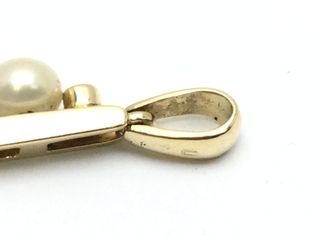 colgante oro 18k con piedra con diamante,moisanita,perla