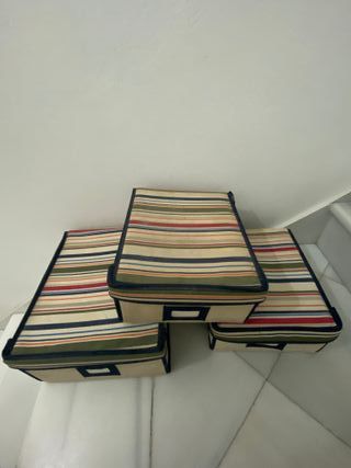 Cajas decorativas de tela para almacenaje