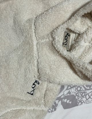 Sudadera Roxy Peluche Beige con Capucha
