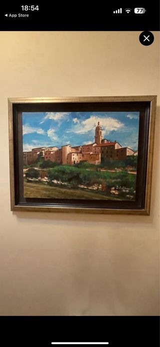 Lote de 27 Pinturas al Óleo en Lienzo.