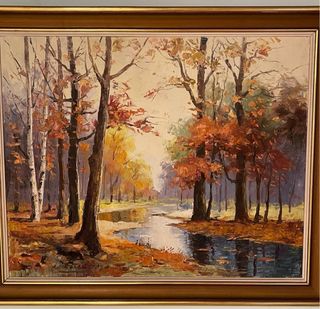 Lote de 27 Pinturas al Óleo en Lienzo.