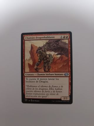 Carta Magic Roja, (Chamán Dragón hablante).