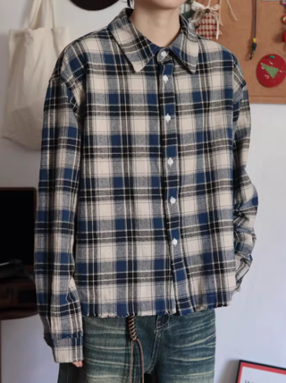 Camisa a cuadros estilo americano