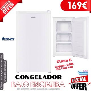 Congelador Benavent bajo encimera CVBHE8448W 