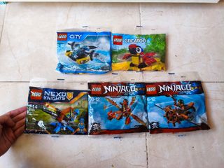 Lote 5 Bolsas Lego City, Creator, Ninjago