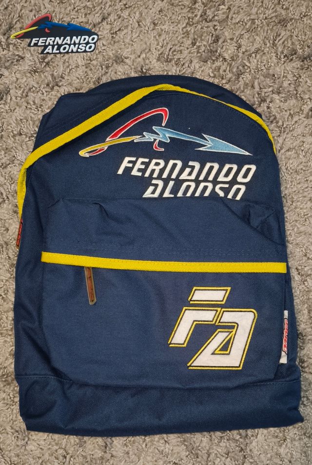 Mochila Fernando Alonso, azul y amarillo