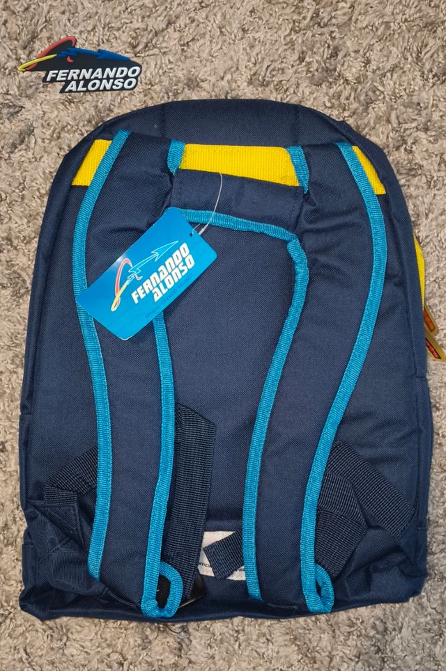 Mochila Fernando Alonso, azul y amarillo