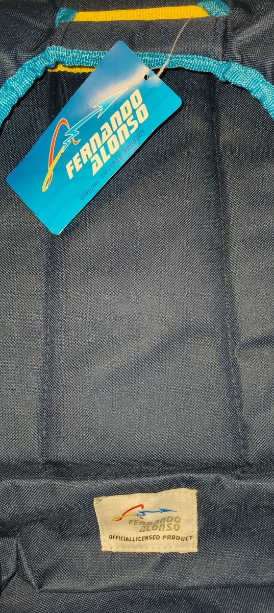 Mochila Fernando Alonso, azul y amarillo