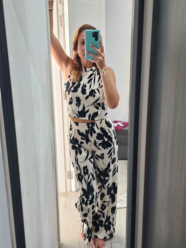 Conjunto dos piezas floral