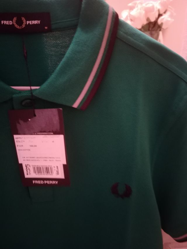 Polo verde Fred Perry taglia M